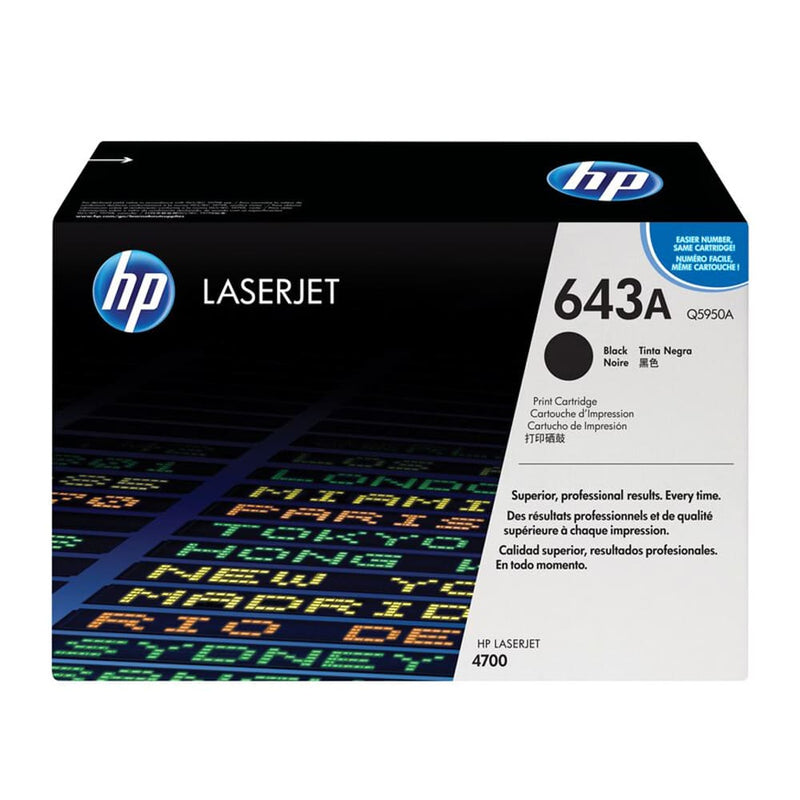 HP 643A Black LaserJet Toner Cartridge (Q5950A)