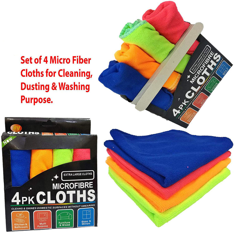 Cleaning cloths Microfiber Assorted 4 Color