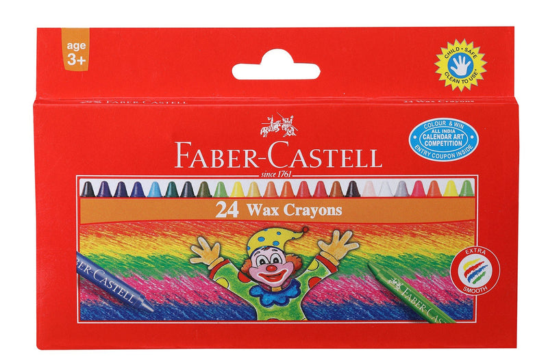Faber Castell Wax Crayons 24 Colour Set 90 mm FCIN 120053