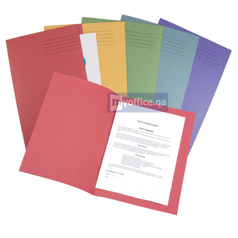Square Cut Folders, Foolscap (Pack of 50) Yellow