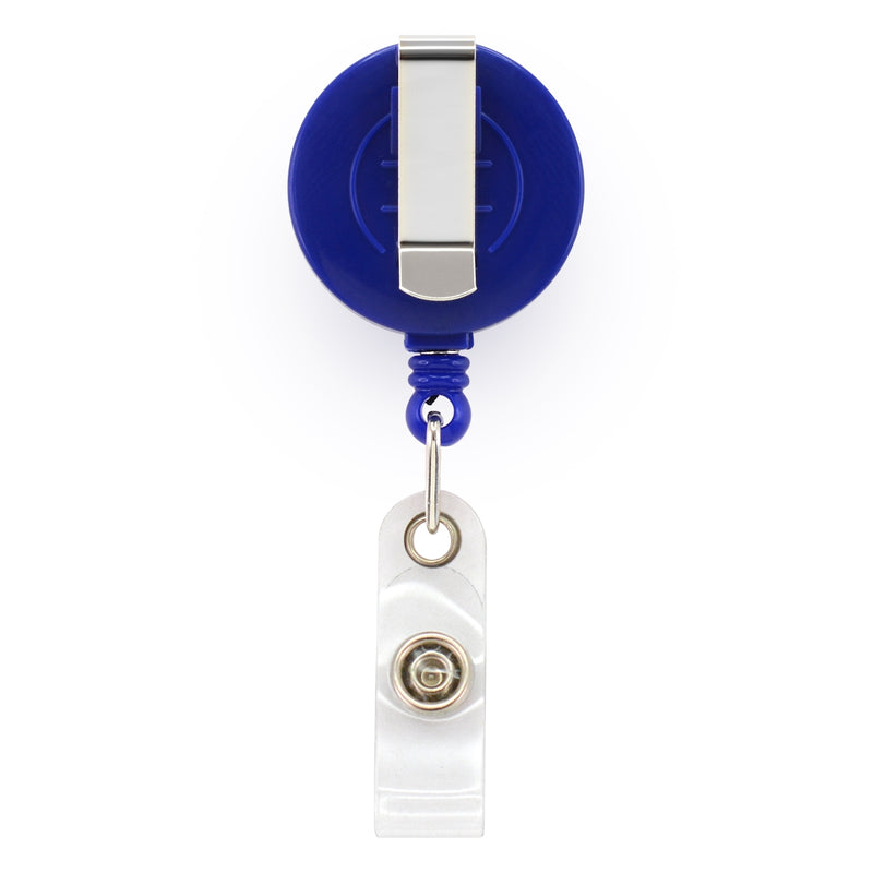 Retractable Badge/ Reel Badge Holder Clip for ID Badge - Blue