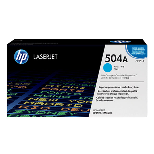 HP 504A Cyan Toner Cartridge CE251A
