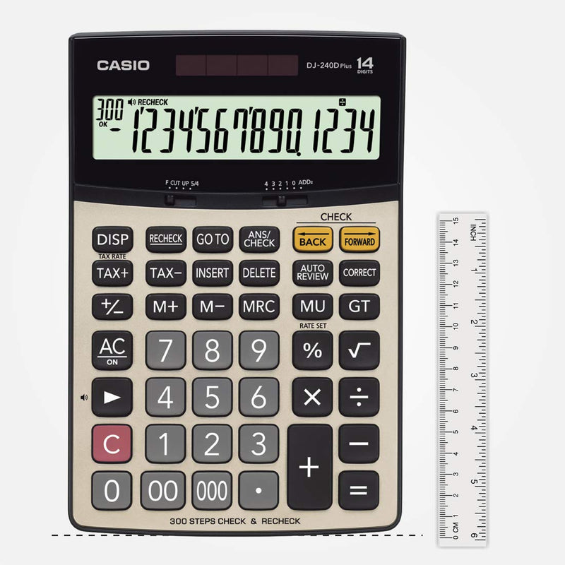 Casio DJ-240D Plus Check Calculator -14 Digit