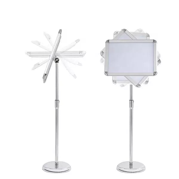 Aluminium Standing Poster Stand plated foot Snap Frame A3