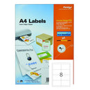 Formtec Multi-Purpose Labels 8 Cuts (Pack of 100) GS-1008