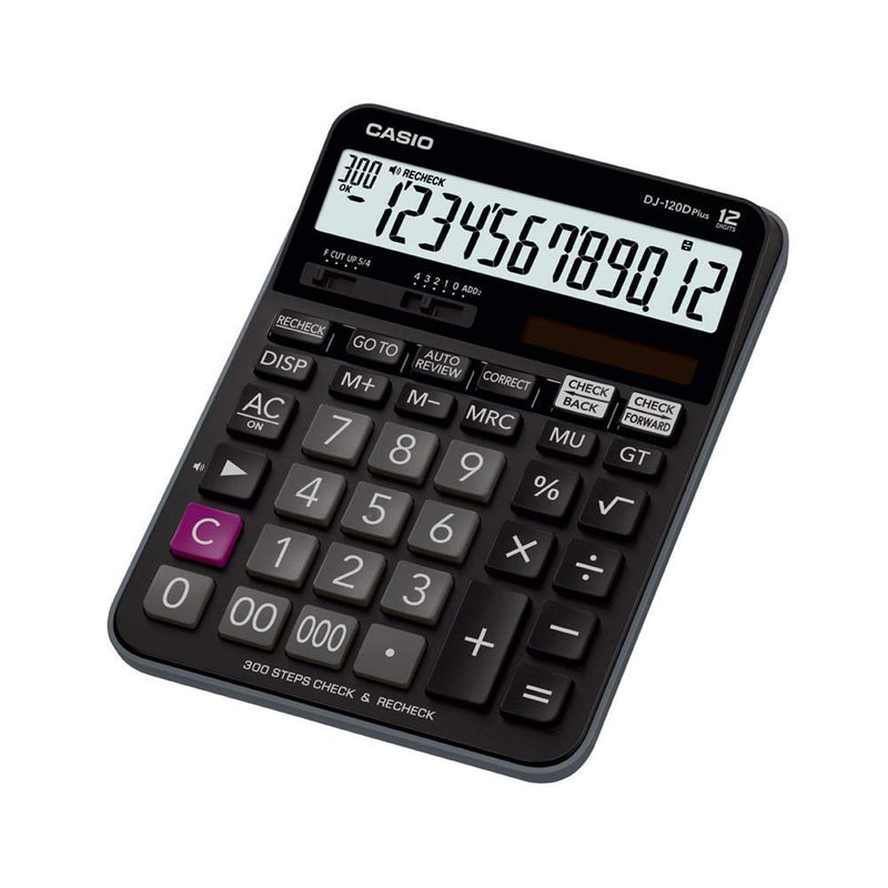 Casio DJ-120D Plus 12 Digit Basic Calculator Black