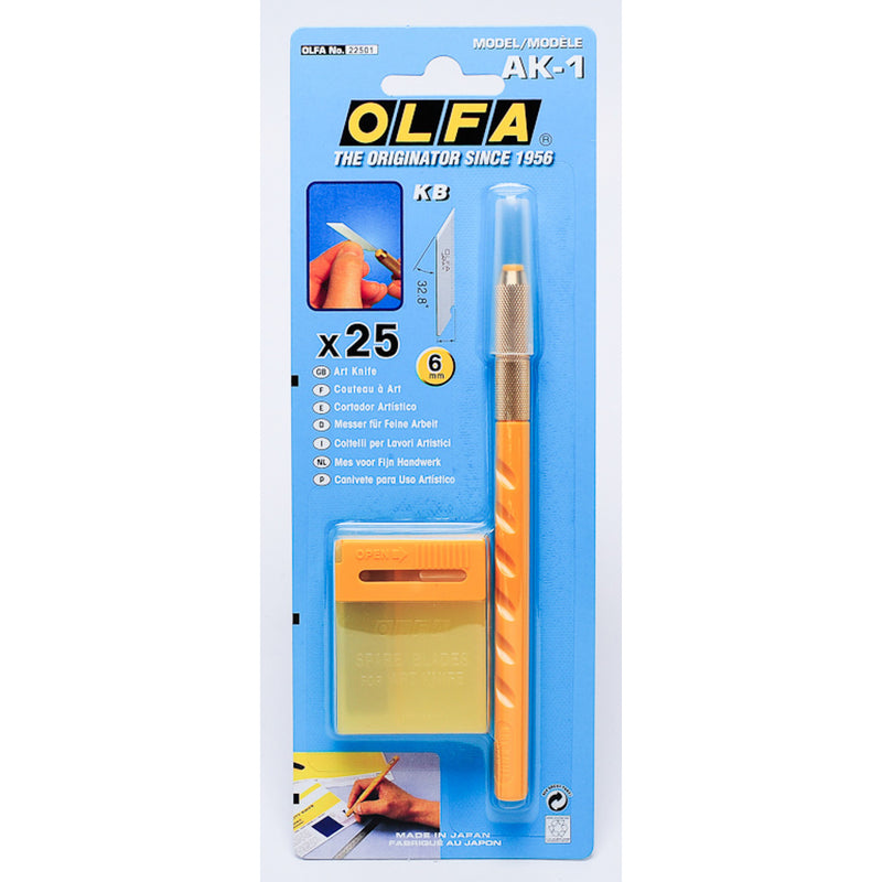 Olfa AK-1 Standard Art Knife, Yellow