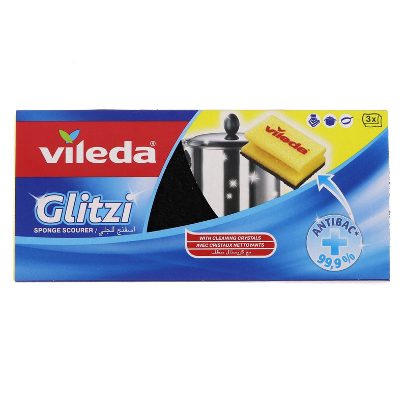 Vileda Glitzi Sponge Scourer (Pack of 3)  V-0033