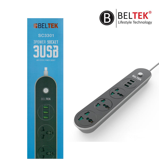 Beltek BL-SC3301 3 Port Power Socket