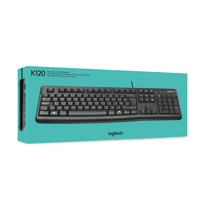Logitech K120 Wired Keyboard - English, Black