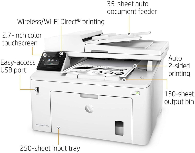 HP LaserJet Pro MFP M227fdw Multifunction Laser Printer (Black)