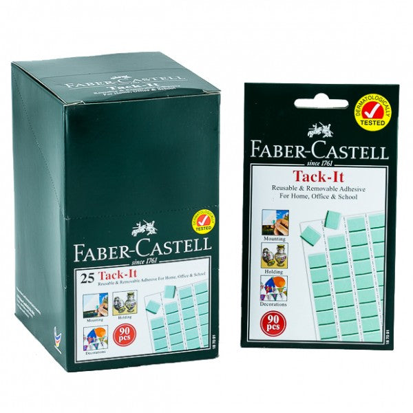 Faber Castell Tack-it adhesive, Green FCM 187091 (Pack of 25)