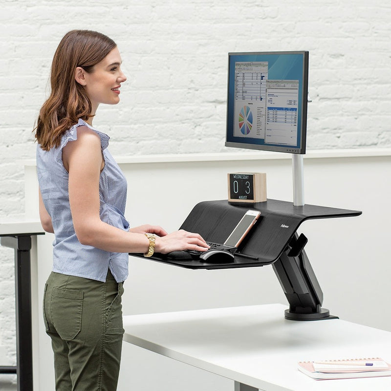 Fellowes Lotus™ RT Sit-Stand Workstation Single Monitor in Qatar