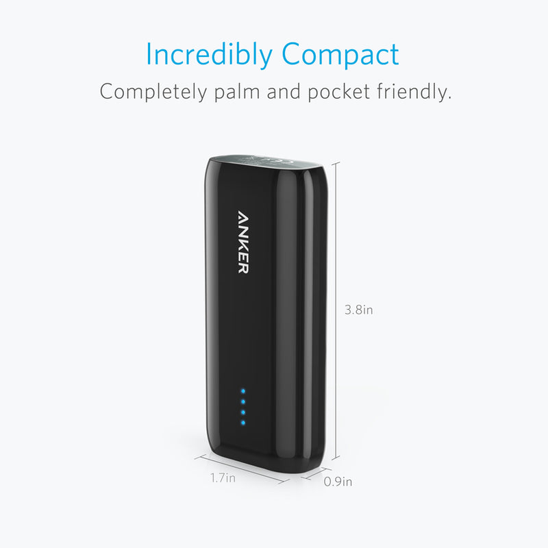 ANKER Astro E1 5200mAh Ultra Compact Portable Charger - Black