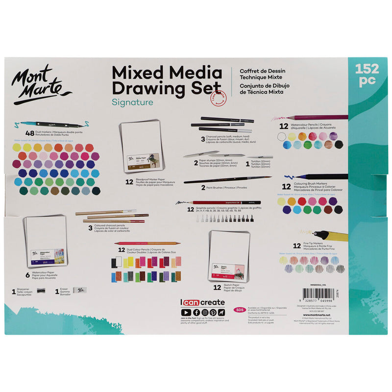 Mont Marte Mixed Media Drawing Set Signature 152pc