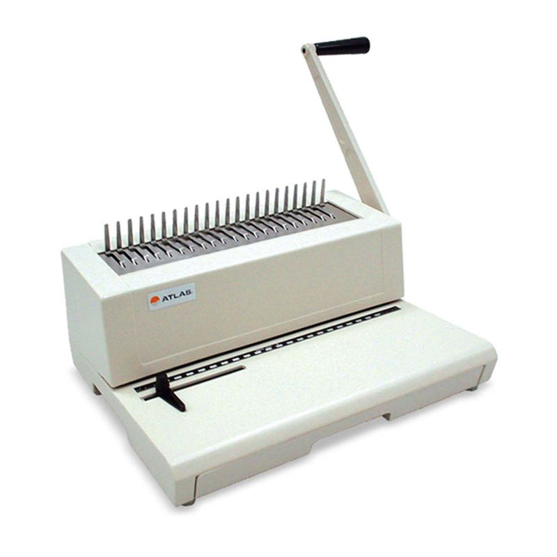 ماكينة تجليد بمشط بلاستيك من اطلس، ابيض AS-BM-T2110