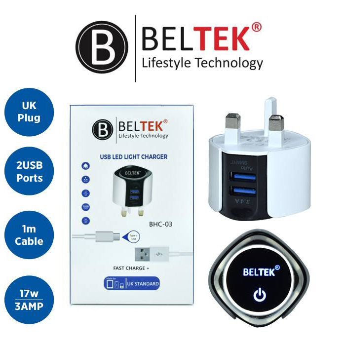Beltek Type-C LED Light Fast Charger, BHC-03