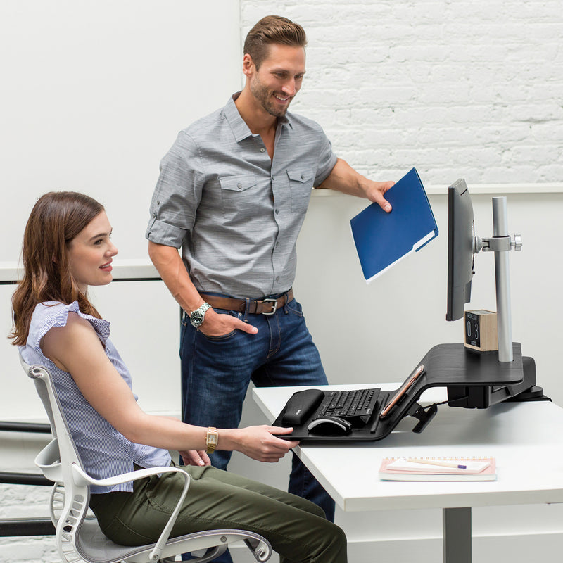 Fellowes Lotus™ RT Sit-Stand Workstation Single Monitor in Qatar