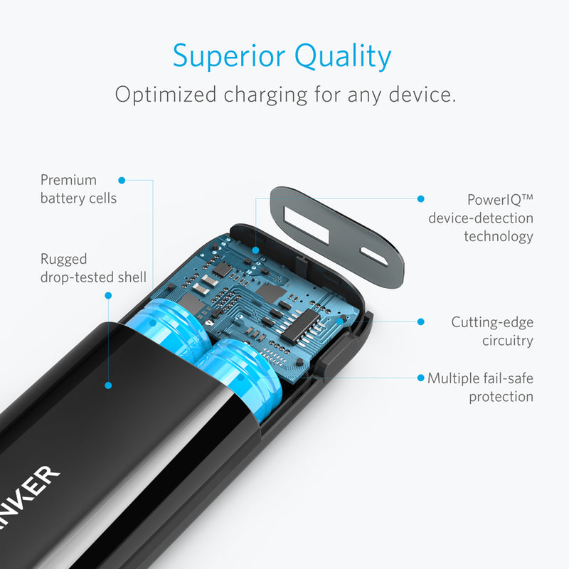 ANKER Astro E1 5200mAh Ultra Compact Portable Charger - Black