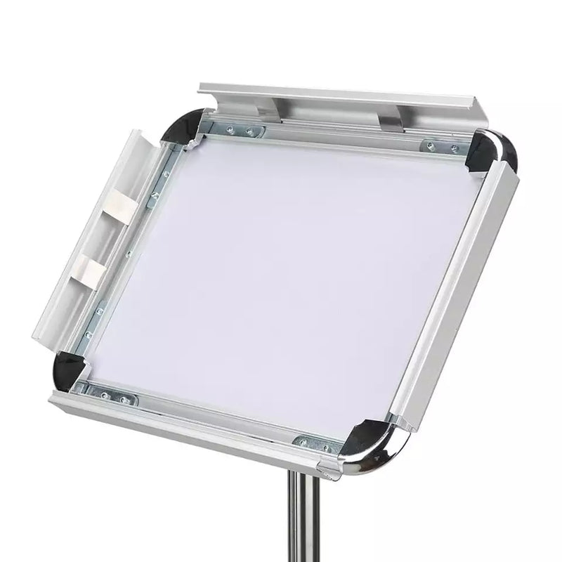 Aluminium Standing Poster Stand plated foot Snap Frame A4