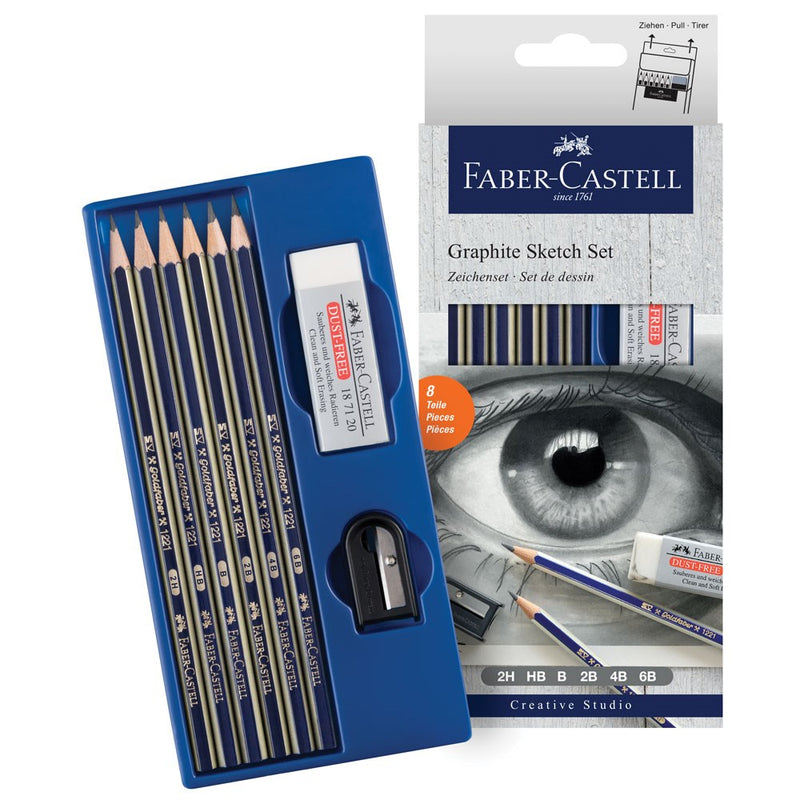 Faber Castell Graphite Pencil Sketch Set 2H - 6B