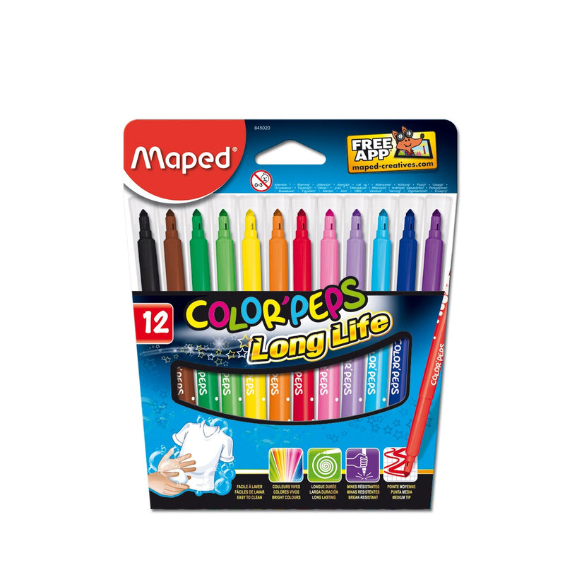 Color Peps Felt Tip 12 Color Packet 845020
