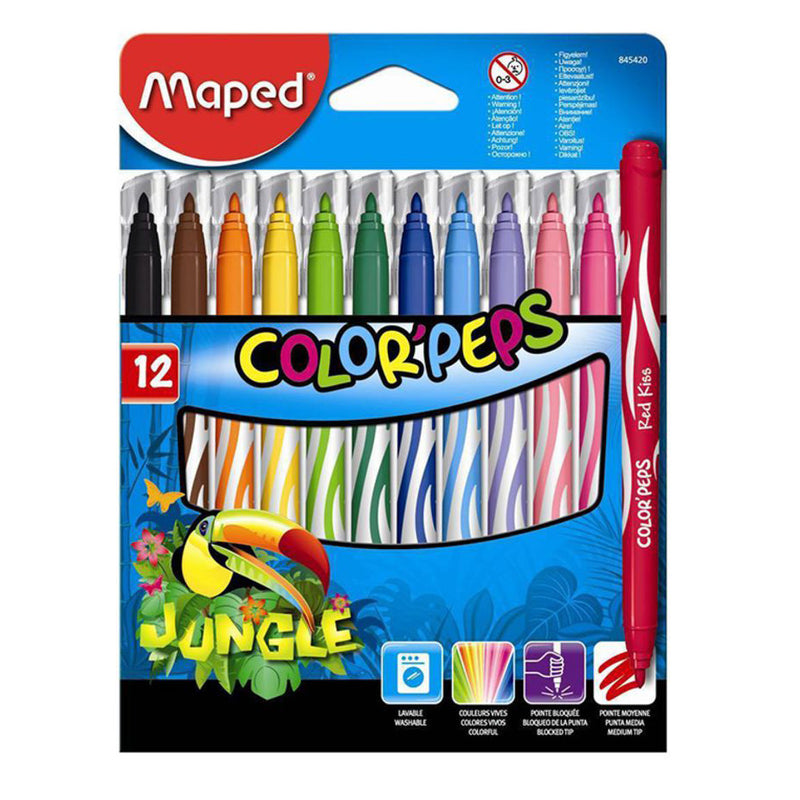 Color Peps Felt Tip Jungle 12 Color Packet 845420