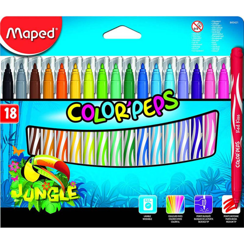 Color Peps Felt Tip Jungle 18 Color Packet 845421