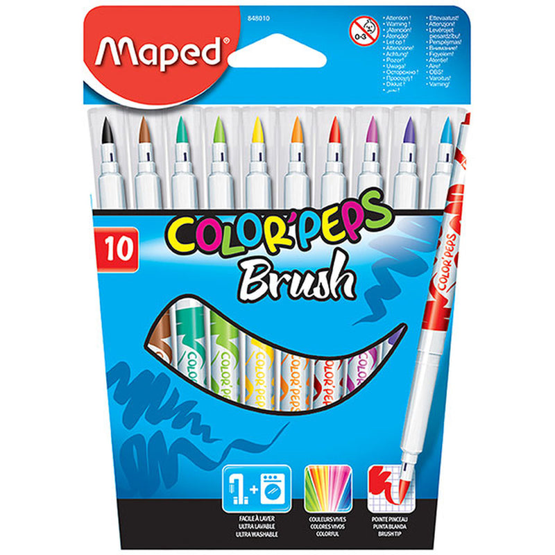 Color Peps Felt Pen Brush 10 Color Set  848010
