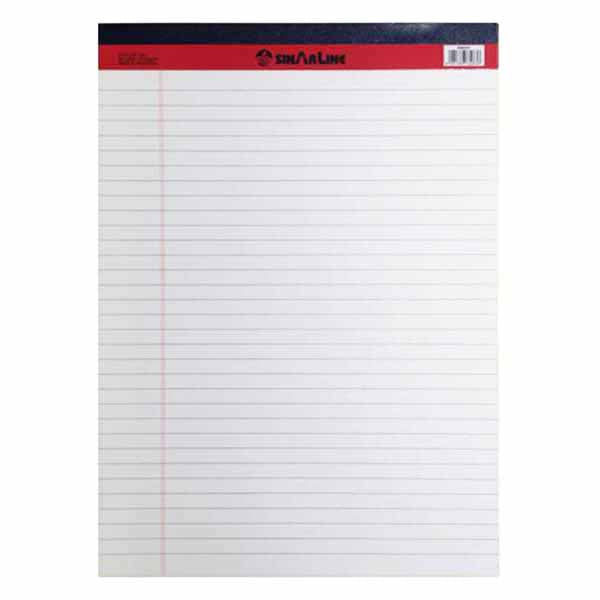 SinarLine Legal Pad White A4 ,210 x 297mm