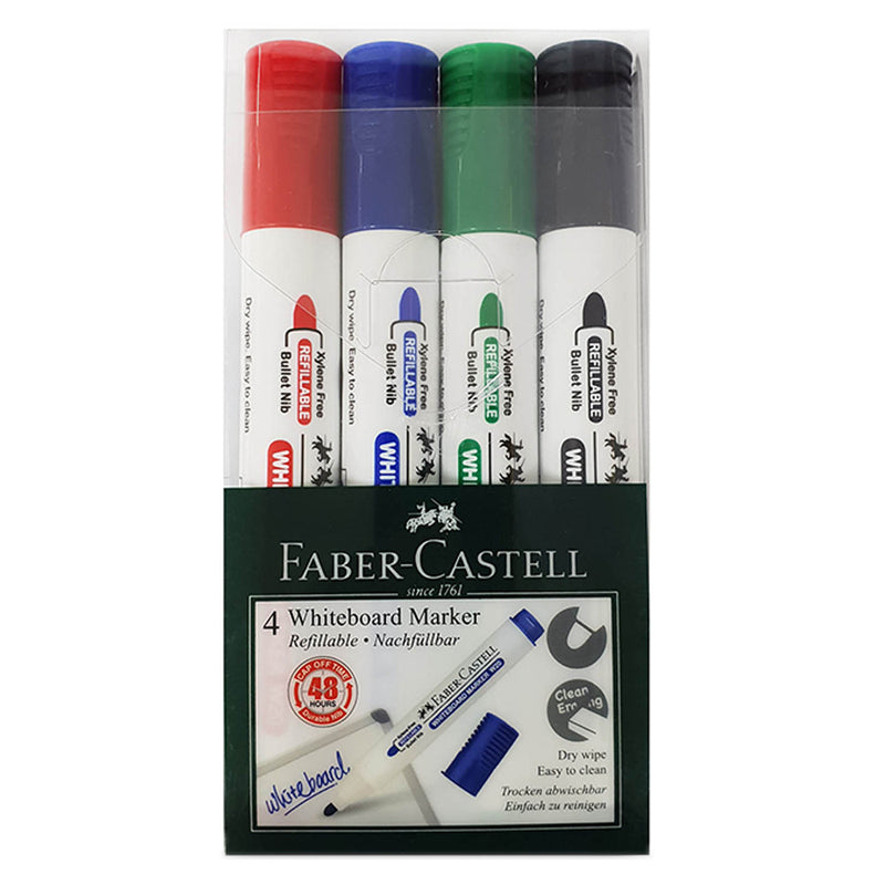 Faber Castell Marker White board W20 assorted 4x Round/Bullet tip