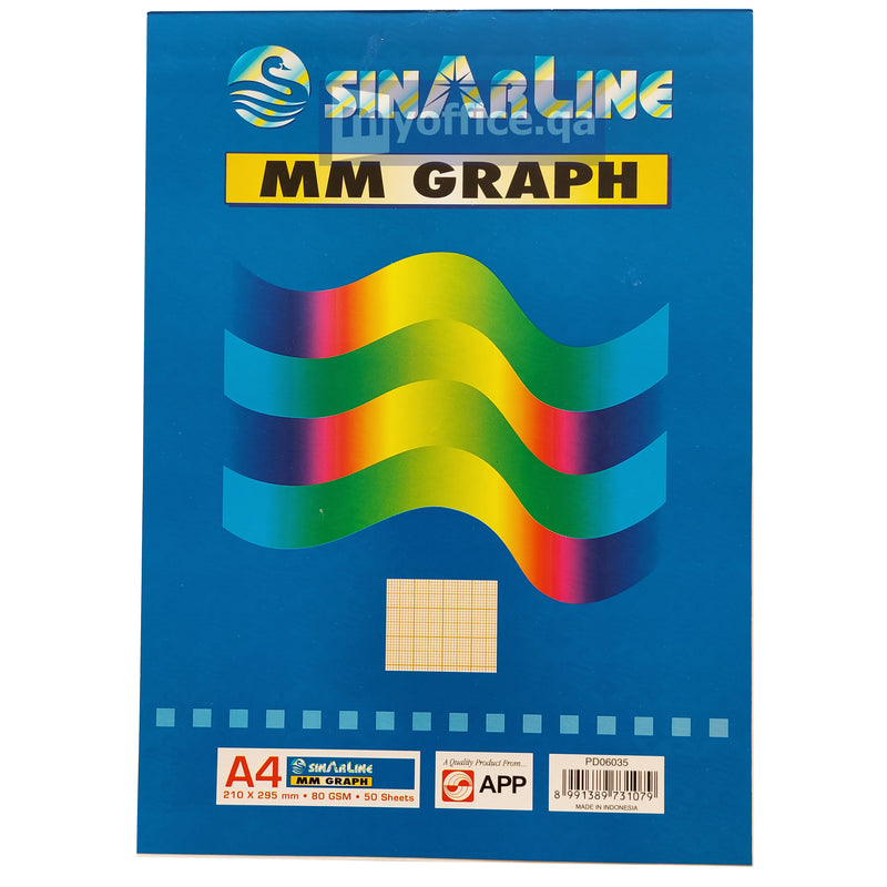 Sinarline Graph Pad A4 50 Sheets