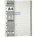 PVC Index Divider A-Z Grey A4