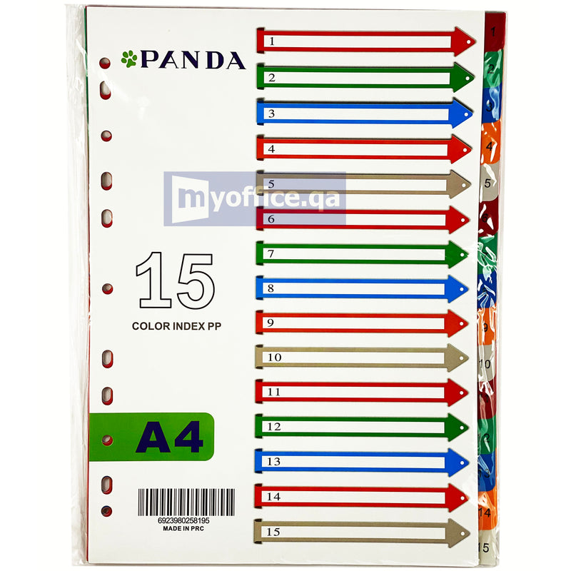 مقسم مؤشر PVC 1-15 لون A4