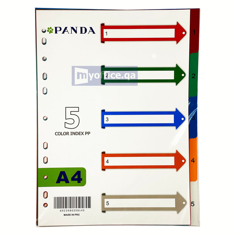 PVC Index Divider 1-5 Color A4