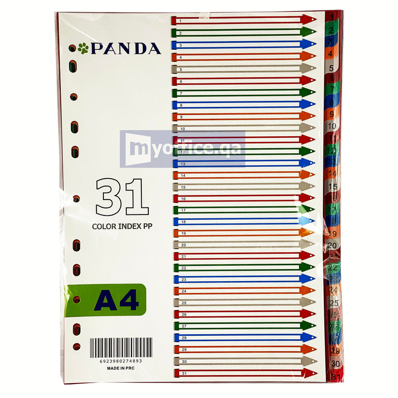 مقسم مؤشر PVC 1-31 لون A4