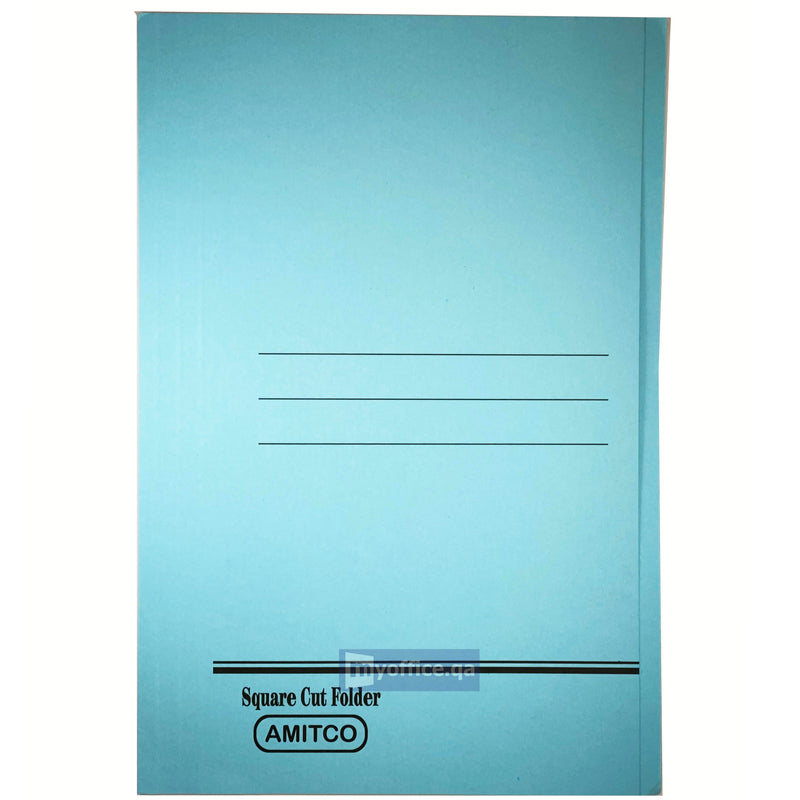 Square Cut Folders, Foolscap (Pack of 50) Blue