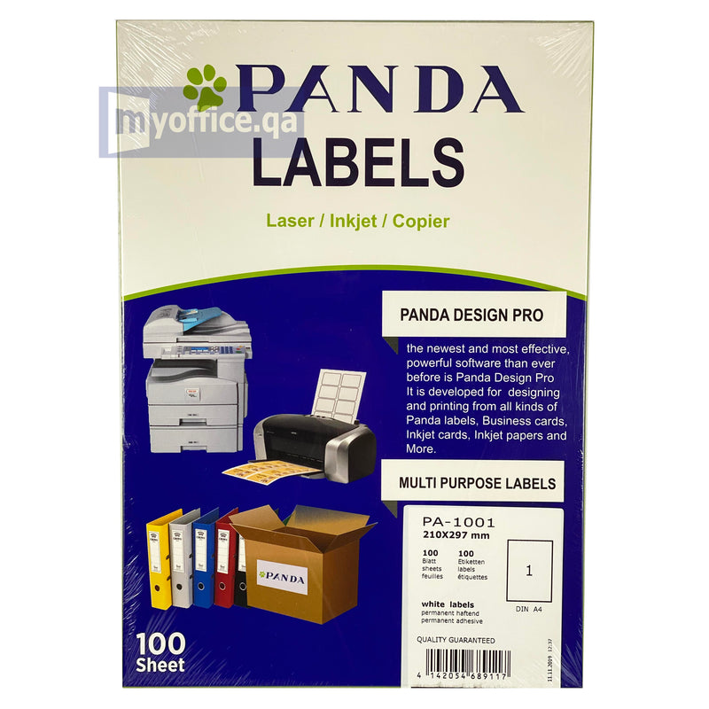 Multi-Purpose Labels A4 size (Pack of 100) PA-1001