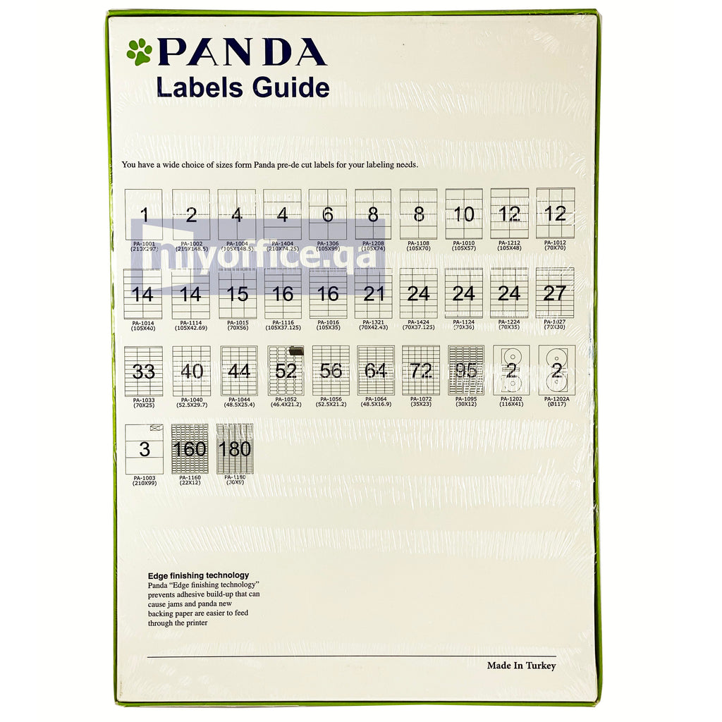 11136 Labels Multi-Purpose Labels 16 Cuts (Pack of 100) PA-1116,105mmx37.125mm in Qatar
