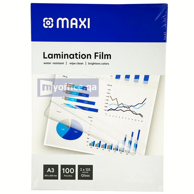 Lamination Pouch A3 Size -(303 x 426mm) , 125 micron (Pack of 100)