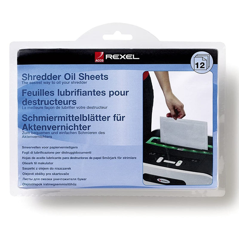 Shredder Oil Sheet Rexel (Pack of 12)