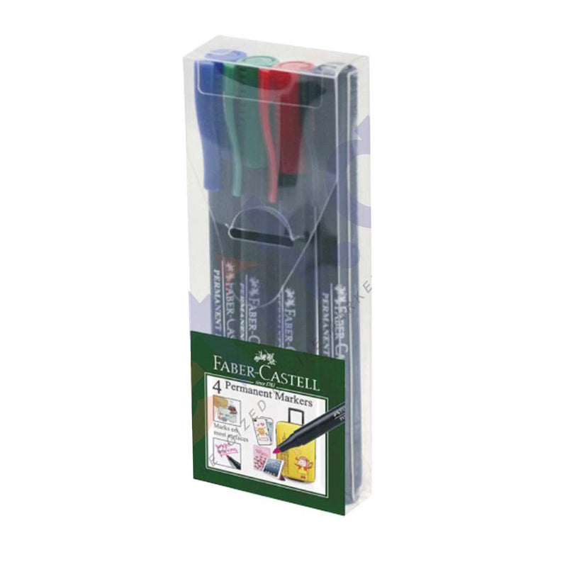فابر كاستل قلم تحديد دائم رفيع متنوع 4x FCM 156472