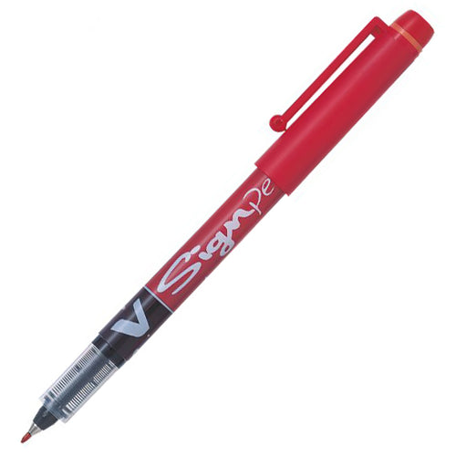 Pilot V-Sign Pen – Red (Pack of 12 Pcs)