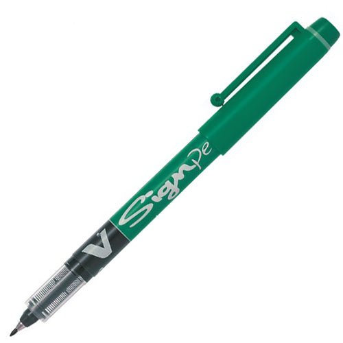 Pilot V-Sign Pen – Green (Pack of 12 Pcs)